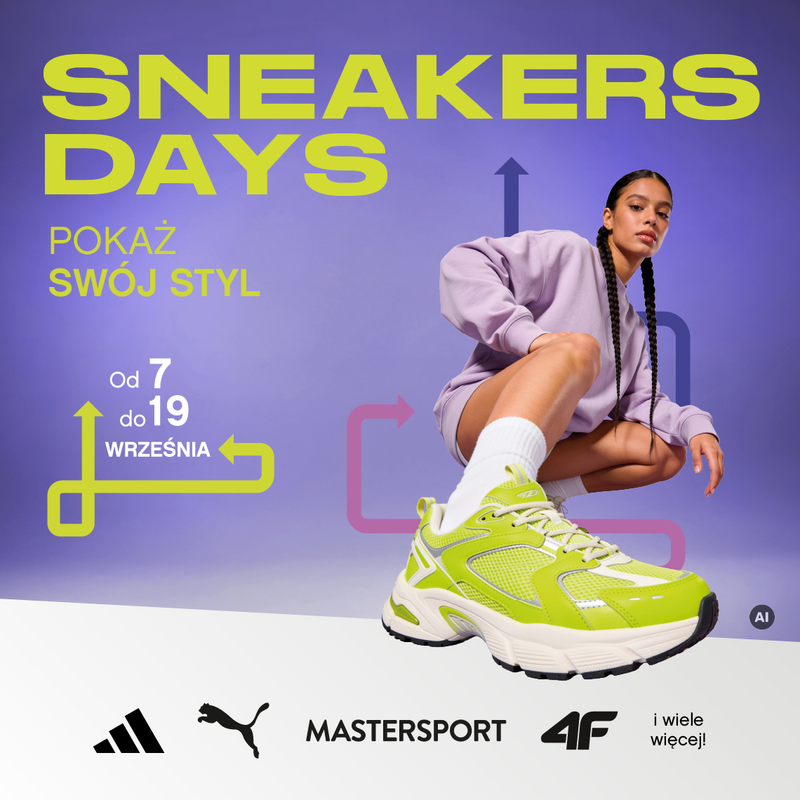 kobieta w sneakersach