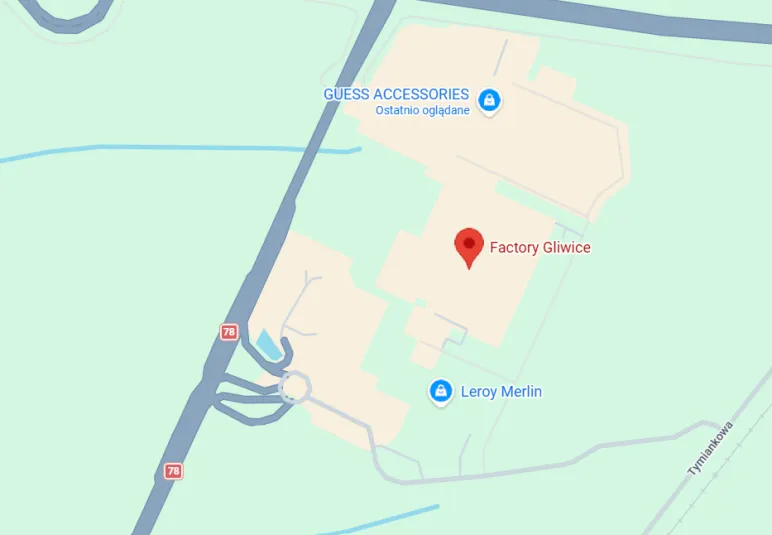 mapa Factory Gliwice